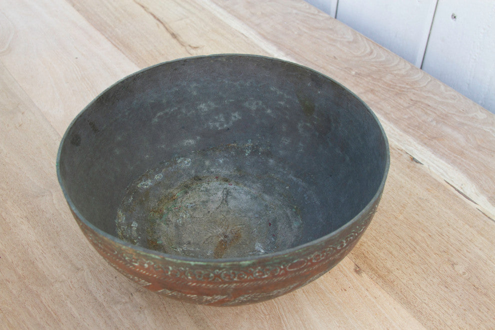 19th Century Indian Copper Bowl