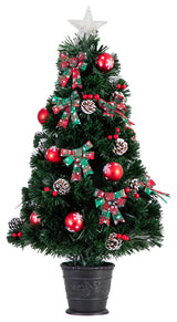 36in. Pre-Lit Fiber Optic Star Topped Artificial Christmas Tree