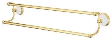 Kingston Brass 24" Dual Towel Bar, Polished Brass