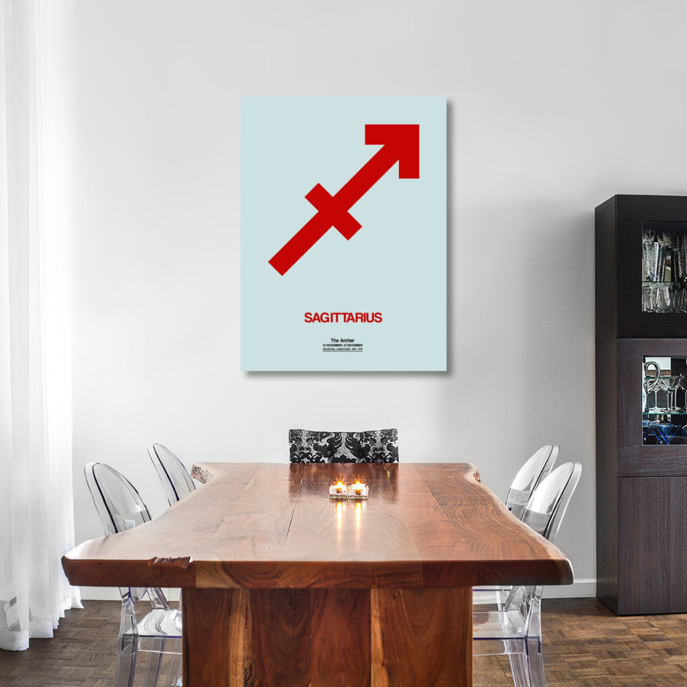 "Sagittarius Zodiac Sign Red" Fine Art Print