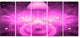 Bright Purple Infinite World, Floral Canvas Art Print, 60"x28", 5 Panels