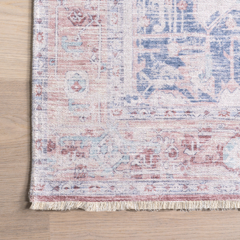 Nuloom Madilyn Medallion Washable Rug, Rust 4' x 6'