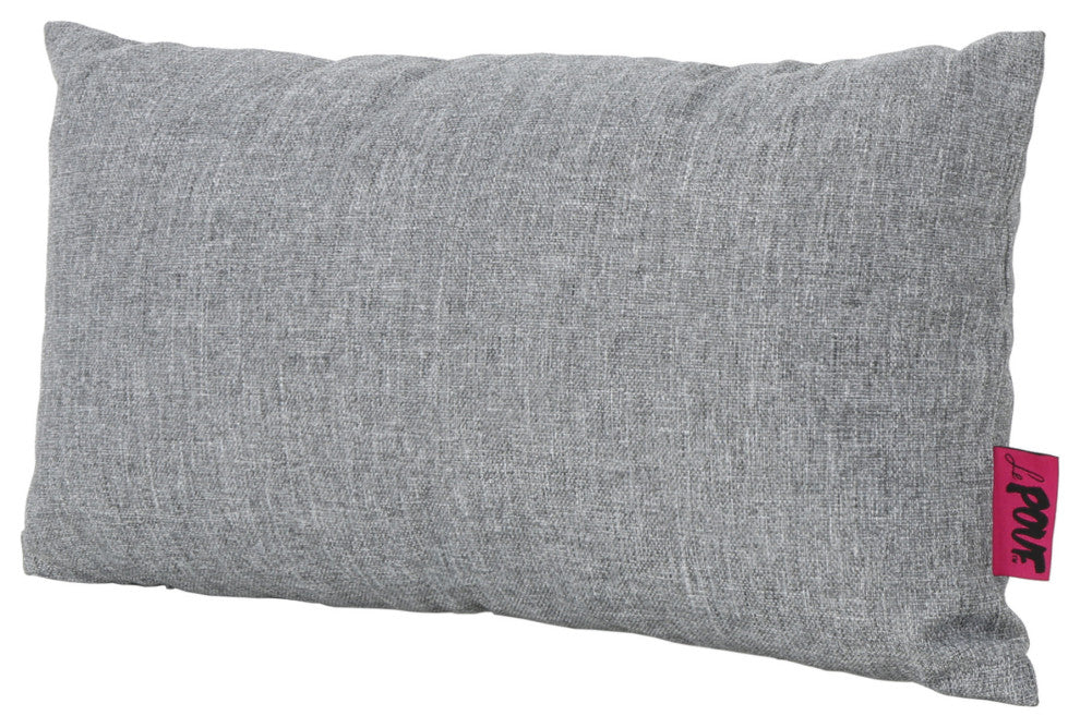 GDF Studio Kaffe Indoor Water Resistant Rectangular Throw Pillow, Gray, Single