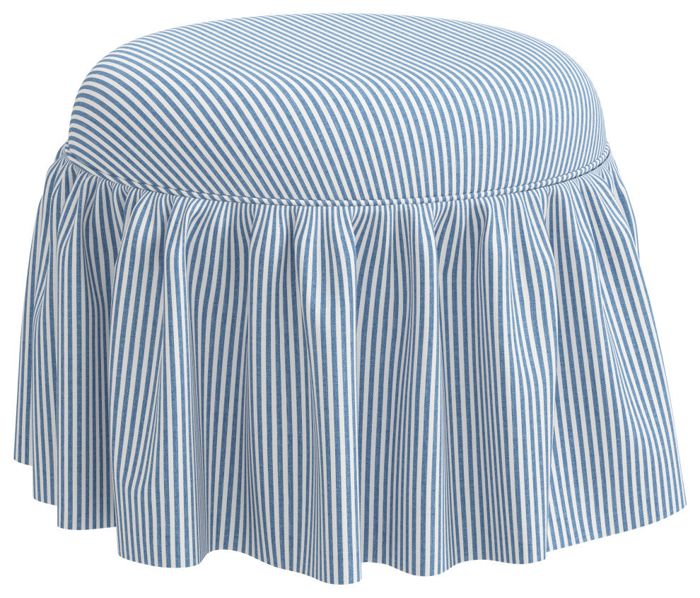 Ottoman, Prep Stripe Blue