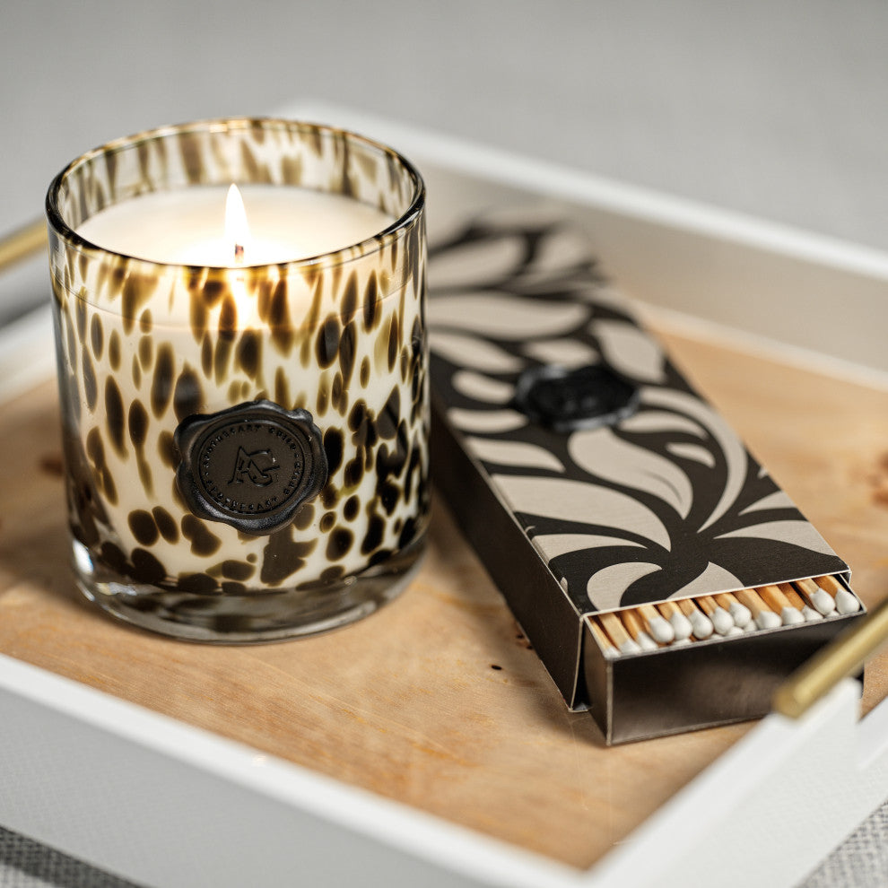 AG Opal Glass Candle Jar in Gift Box, Black Fig Vetiver