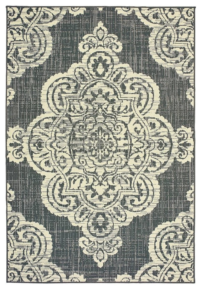 Marina 5929E, Gray/Ivory, 7'10"x7'10"