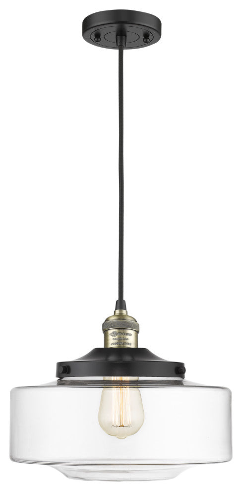 Innovations 201C-BAB-G692-12 Bridgeton 1 Light Mini Pendant, Black Antique Brass