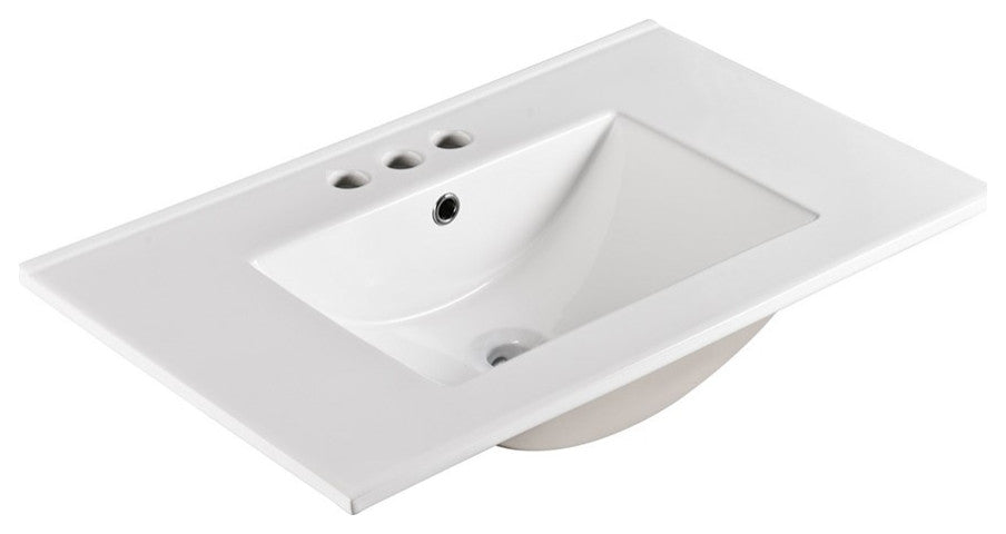 30" Single Sink Ceramic Top