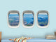 Aviation Decor Airplane Window Stickers Landscape Wall Decals