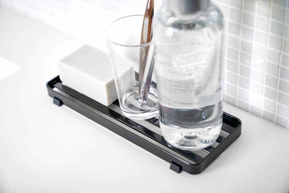 Tower Bathroom Tray, Black