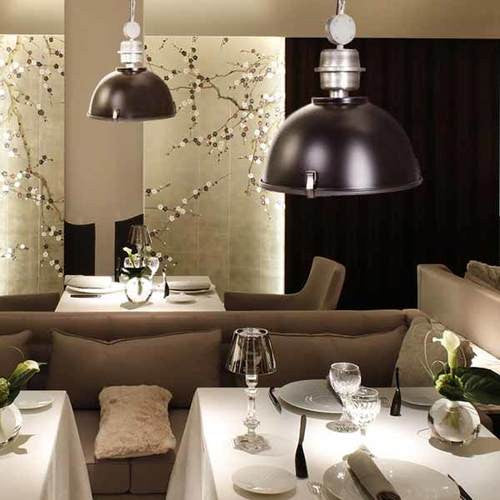 Large Industrial Warehouse Pendant Light, Black