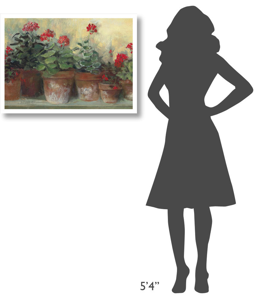 "Kathleens Geraniums" Digital Paper Print by Carol Rowen, 32"x23"