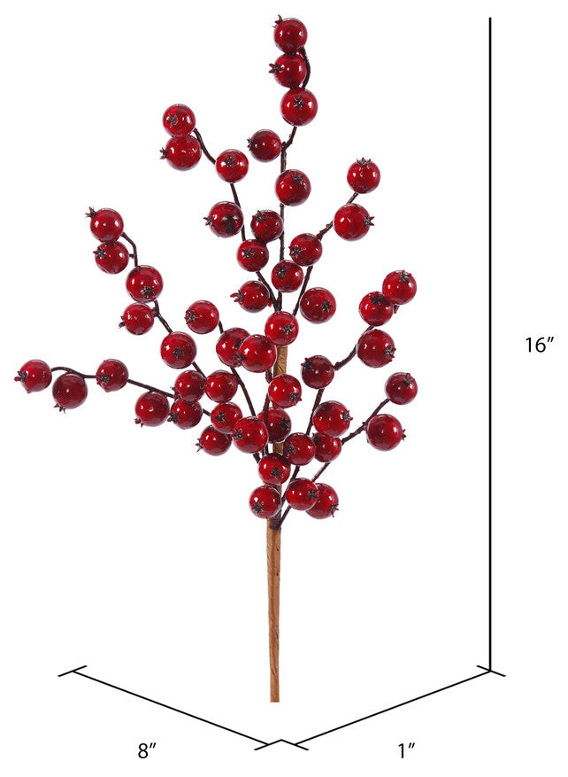 Vickerman P152502-6 16" Red Gooseberry Artificial Christmas