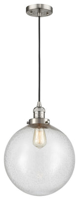 Beacon Mini Pendant, Brushed Satin Nickel, Seedy