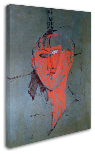 'The Red Head, 1915' Canvas Art by Amadeo Modigliani