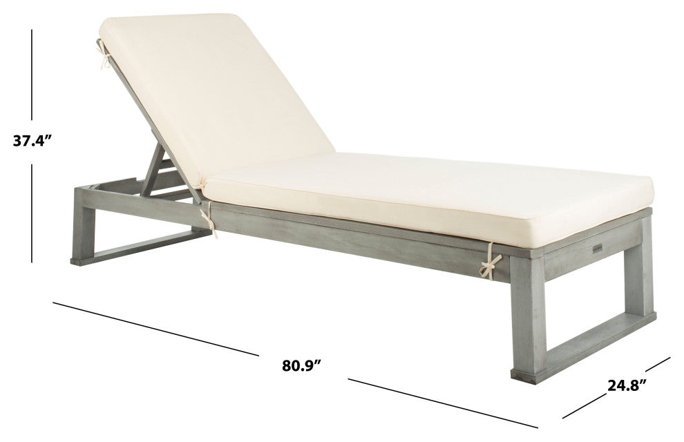 Safavieh Solano Sunlounger, Gray/White