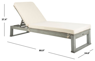 Safavieh Solano Sunlounger, Gray/White