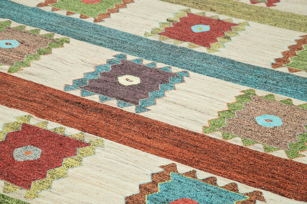 Rug N Carpet - Handwoven Turkish 9' 11'' x 14' 5'' Flatweave Wool Kilim Rug