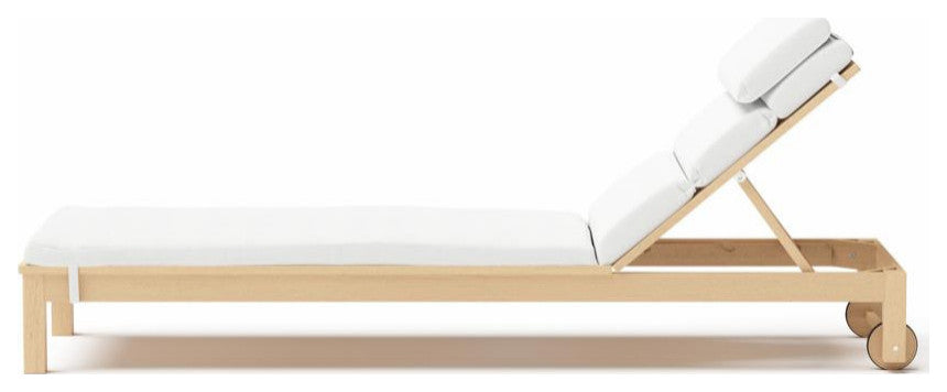 Kooper Sunbrella Outdoor Patio Chaise Lounges, Bliss Linen