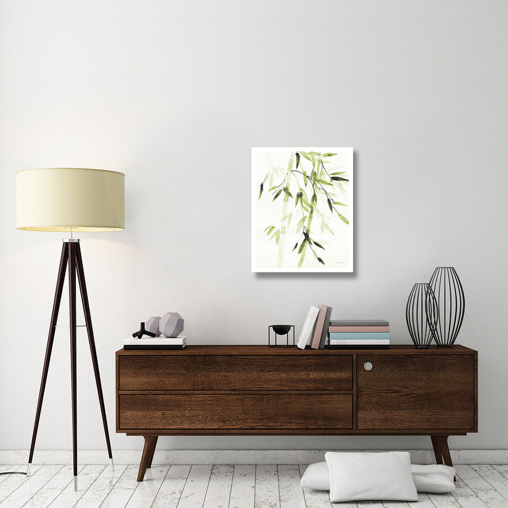 "Bamboo Leaves V Green" Digital Paper Print by Danhui Nai, 24"x30"