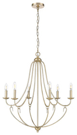 6 Light 28.5 in. Modern Gold Chandelier