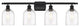 Ballston-Bella 4-Light 36" Bath Vanity Light, Matte Black, Clear