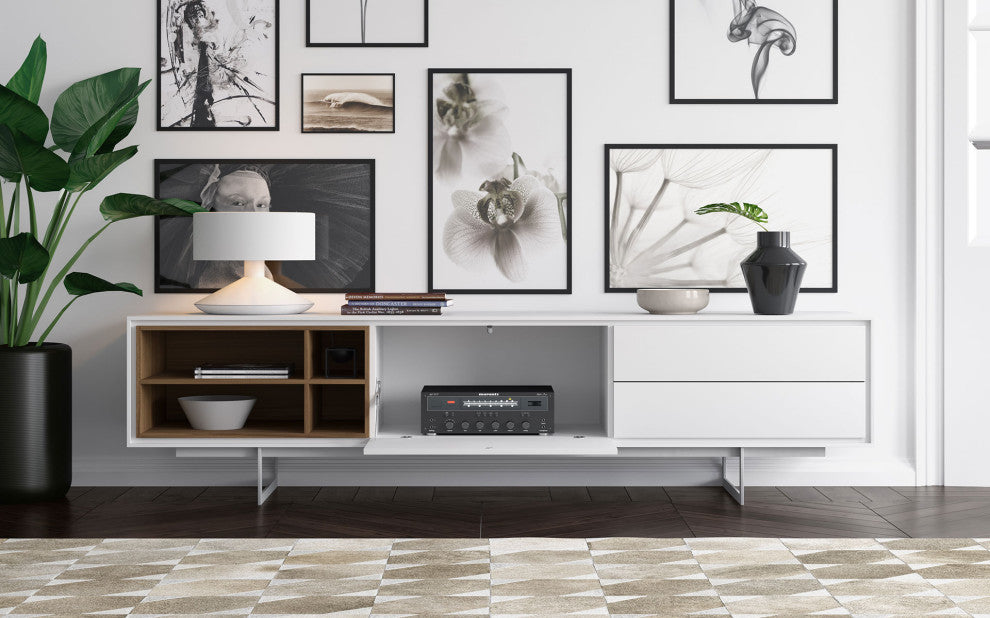 Crotone Media Cabinet White