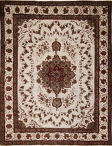 Distressed Bradford Ivory Hand-Knotted Rug, 9'10x12'8