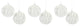 Ribbed Mercury Glass Ball Ornament, Set of 6