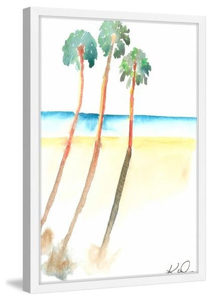 "Palm Shadows" Framed Painting Print, 12"x18"
