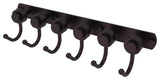 Mercury 6 Position Tie Rack with Smooth Accent, Antique Bronze