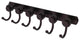 Mercury 6 Position Tie Rack with Smooth Accent, Antique Bronze