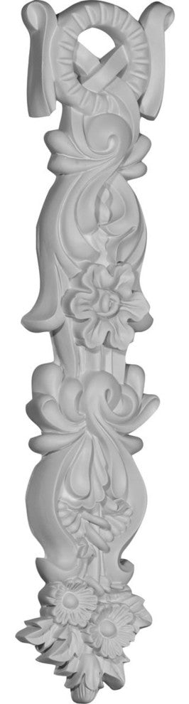 4 5/8"W x 19 1/2"H x 1 3/8"P Wreath Drop Onlay