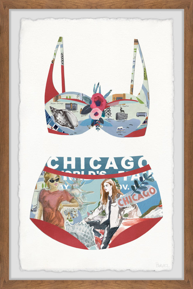 "Perfect Beach Look" Framed Painting Print, 8x12