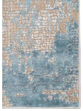 Haleena Alerra Gold/Blue Polyester Blend Area Rug, 8'6"x11'6"