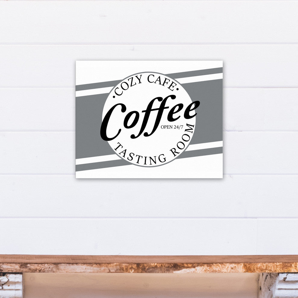 Cozy Cafe Coffee 16x20 Canvas Wall Art
