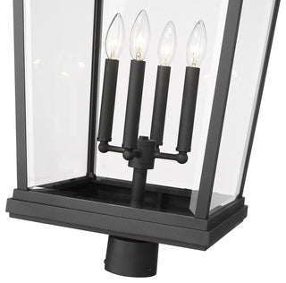 Z-Lite 4 Light Outdoor Post Mount Fixture, Black, 568PHXXLR-BK