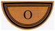 A1HC Natural Coir Flock Monogrammed Door Mat for Front Door, 30x60, O