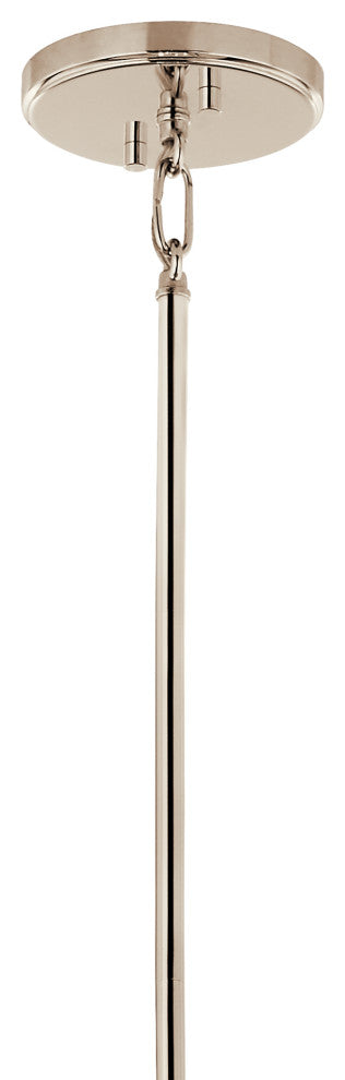 Eisley 4 Light Foyer Pendant, Polished Nickel, 21.25"