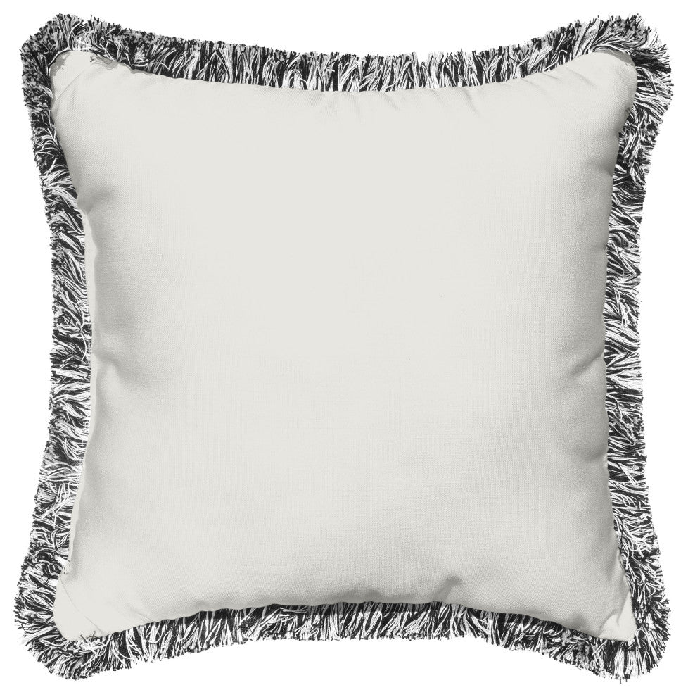 Sorra Home Sunbrella Outdoor Fringe Side Accent Pillow, Single