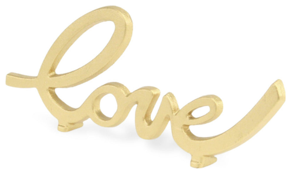 Roven Cast Iron Calligraphic Love Table Decor