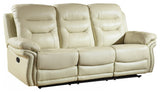 44" Comfortable Beige Leather Sofa