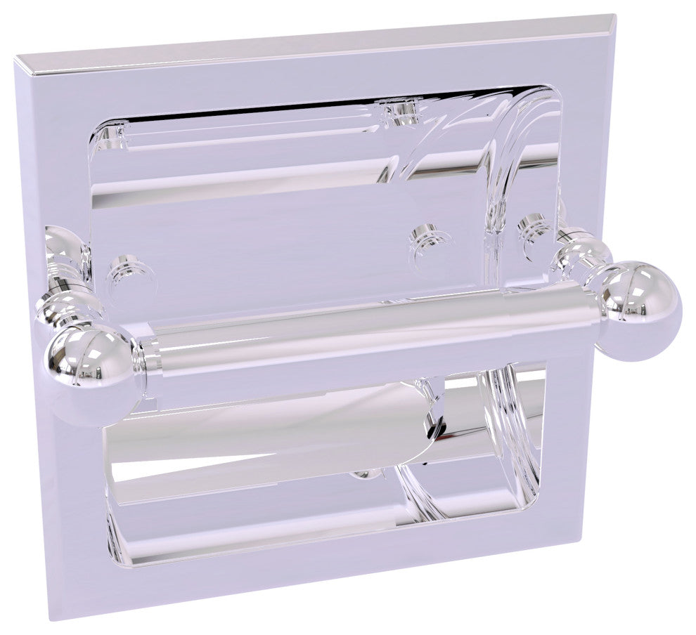 Dottingham Recessed Toilet Paper Holder, Polished Chrome
