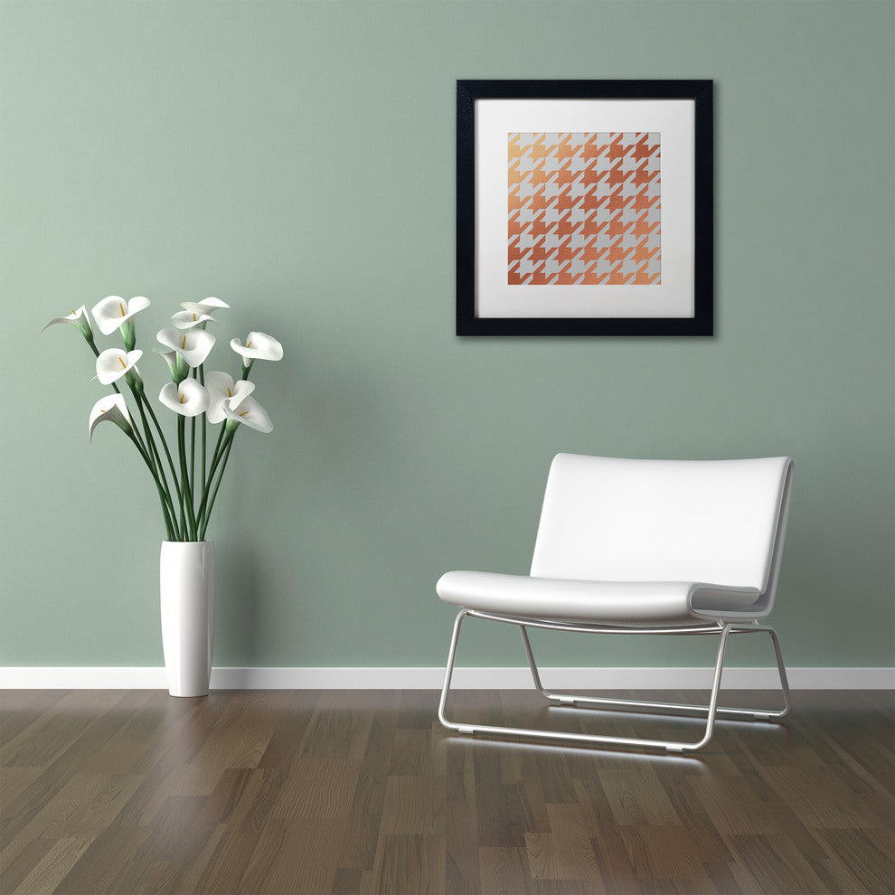 Color Bakery 'Xmas Houndstooth 4', Black Frame, White Mat, 11x11