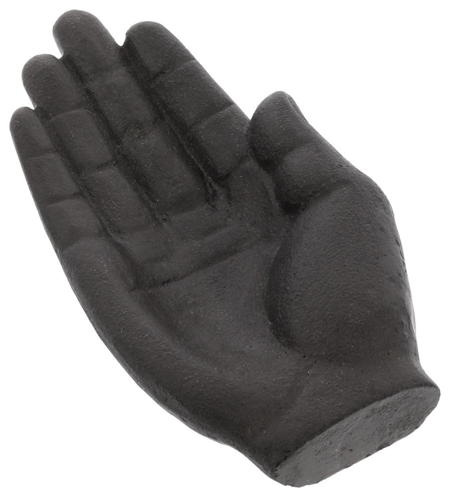 Black Cast Iron Hand Shaped Sculpture