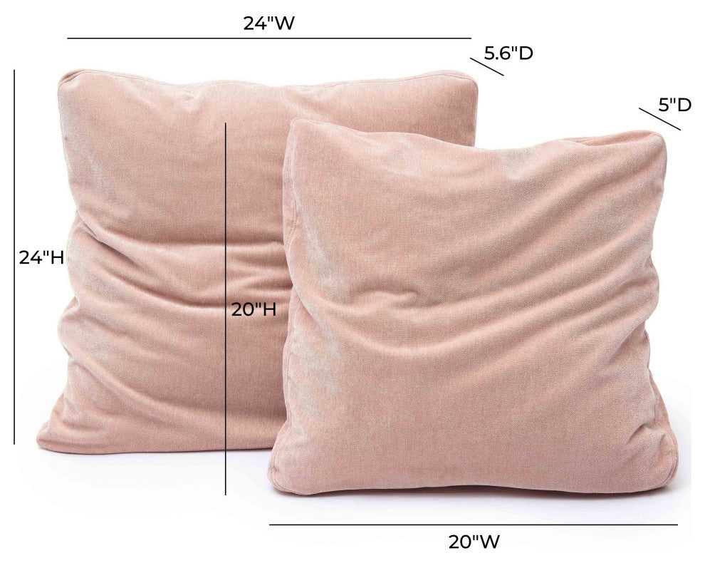 Tipsy Rose Floppy Pillow, Rose, 24x24"