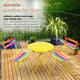 Alpine Rainbow Metal Bistro Set with Table and Two Chairs, 28"