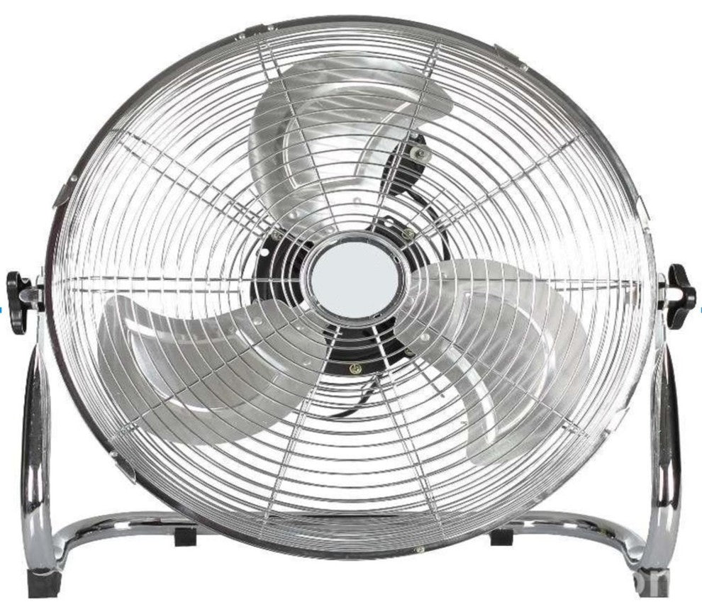 14" Silver Three Speed Adjustable Tilt Portable Floor Fan