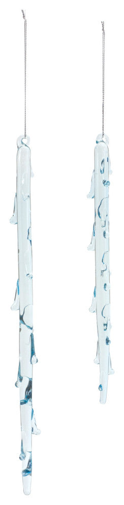 Melted Glass Icicle Drop Ornament, 6-Piece Set