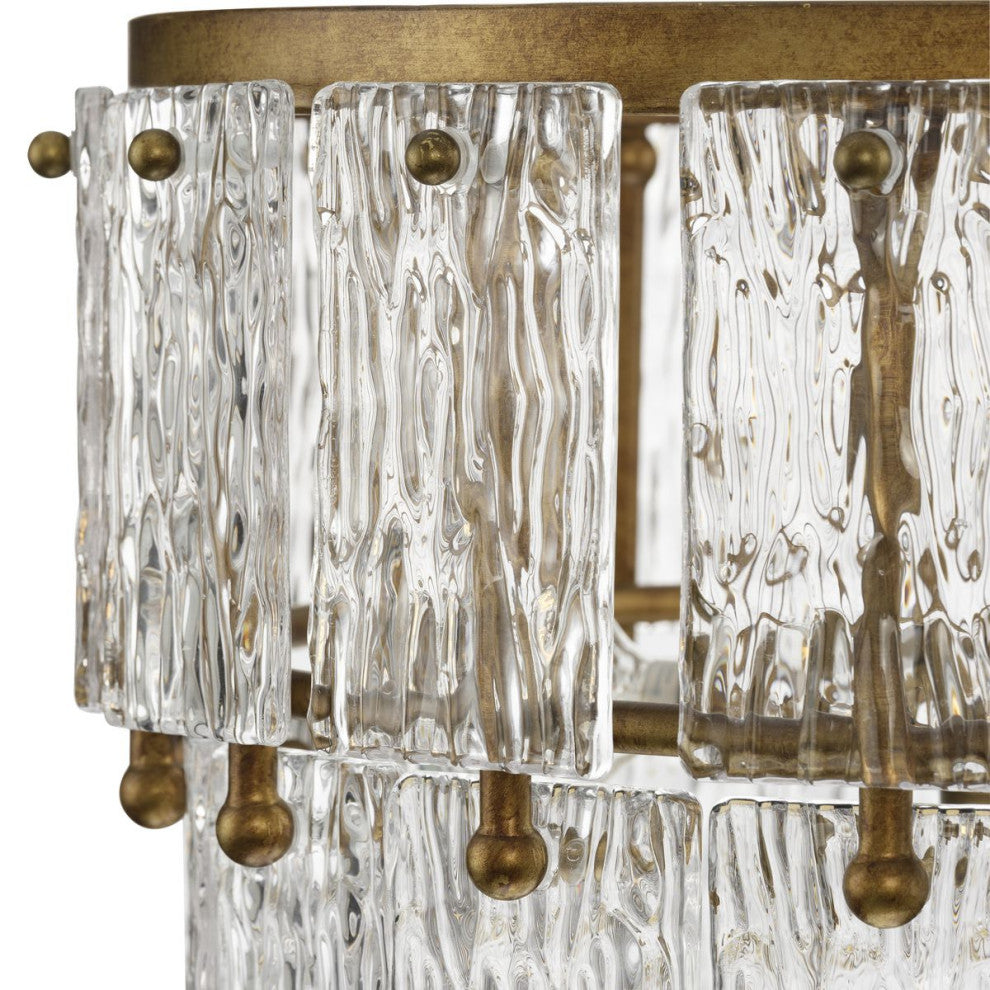 Chevall Collection 3-Light Modern Organic Pendant, Gold Ombre
